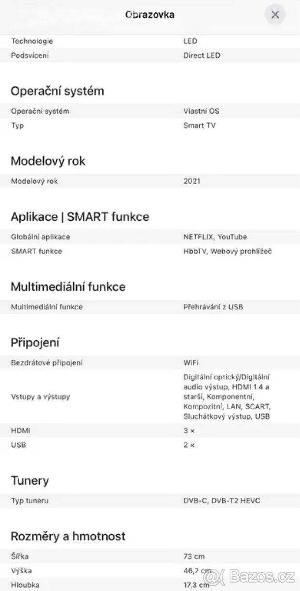LED HD TV Sharp Aquos 81cm, repro harman / kardon - 6