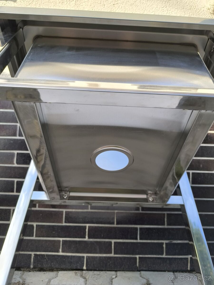 Nerezový dřezový stůl 60x60x85, s policí, šroubovaný - 6