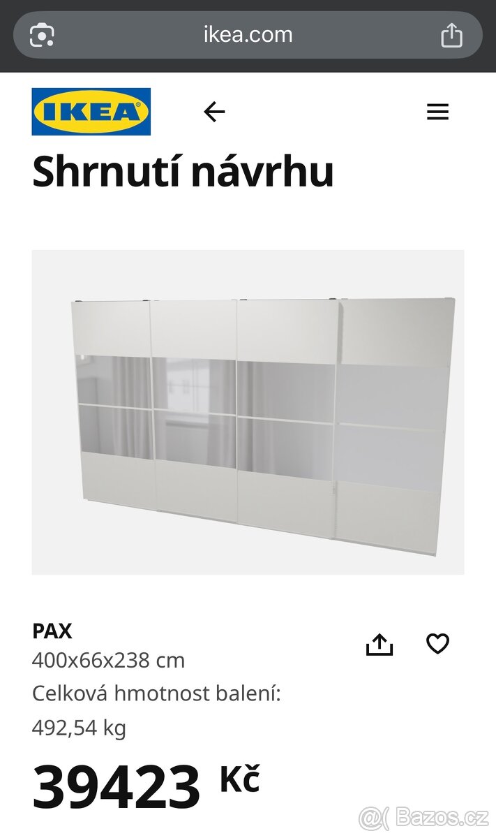 Šatní skříň IKEA PAX 400 cm - 6