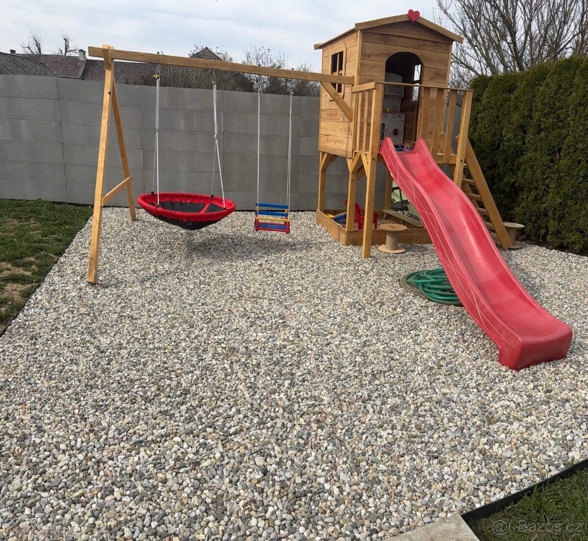 Dřevěný domeček pro děti , dětské hřiště - 6
