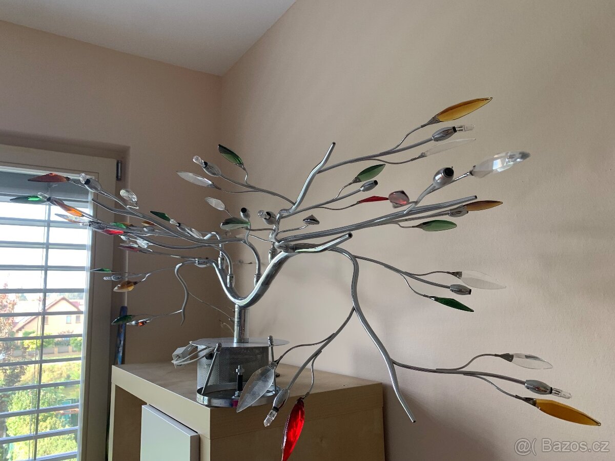 Designové stropní svítidlo / lustr "Bonsai" chrom + barevn - 6