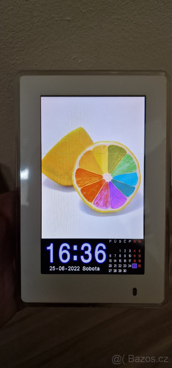 Fotorámeček, extra tenký, designový, 6", 800x480 - 6