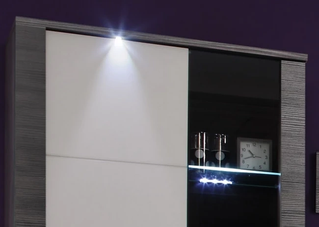 Obývací stěna - šedá / matná bílá - 6