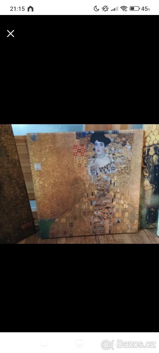 Reprodukce obrazů G.Klimta, 6ks -ozměry od 30x40 do 120x80cm - 6