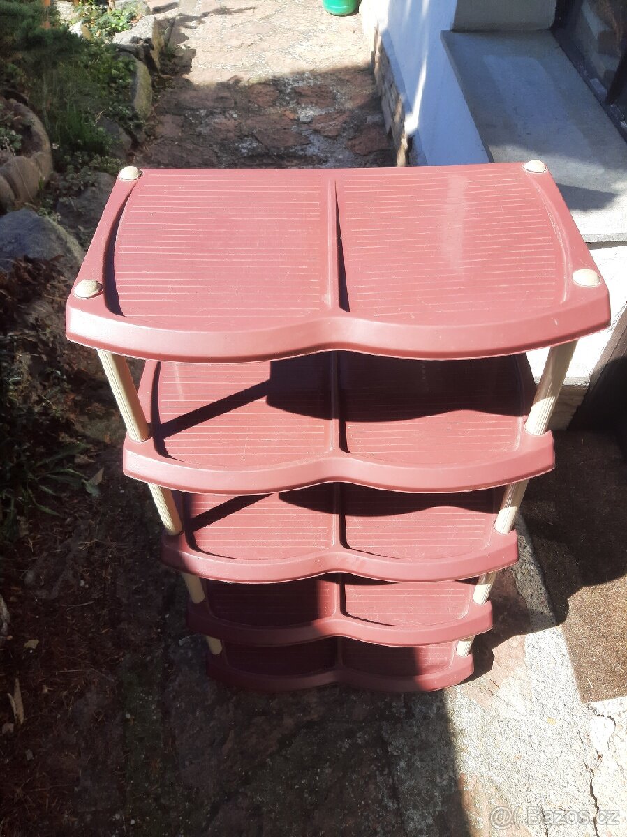 Skládací botník 2ks; Polička / botník - 6