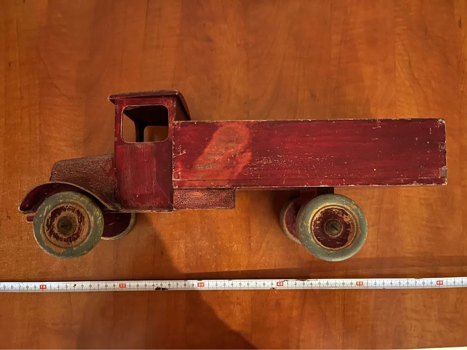 Starý velký dřevěný německý Mercedes (Německo, 40 cm) - 6