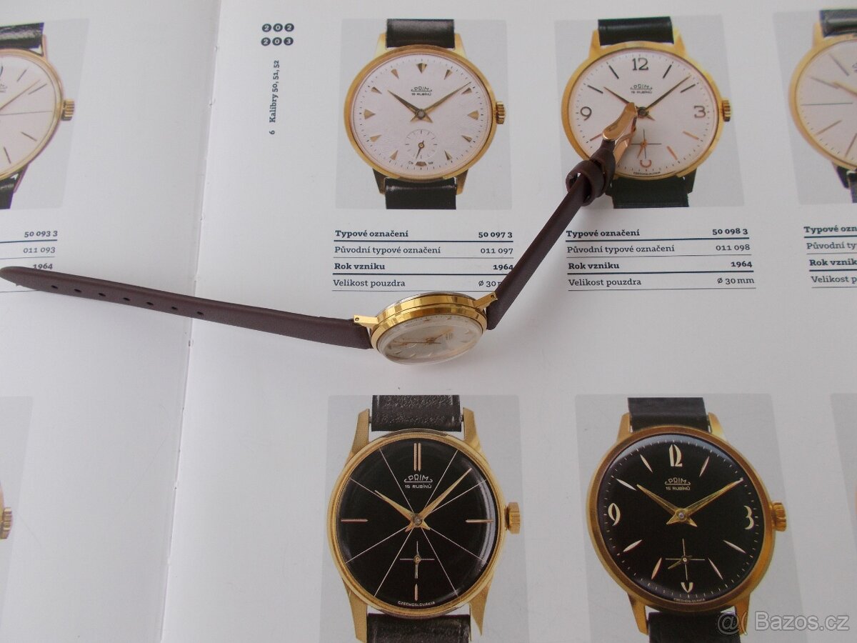 luxusni vzacne zlacene hodinky prim Hvězdičky 1964 funkcni - 6