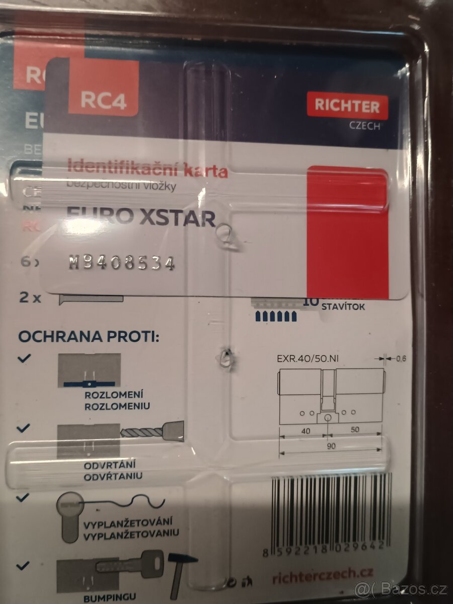 Zámek úzký FAB , vložka bezpečnostní Ricter RC4,kapsa zámku - 6