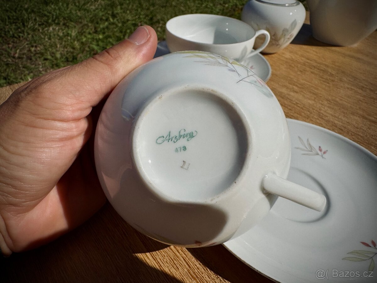 Čajová souprava Arzberg Germany – vzor 473, 60.–70. léta - 6