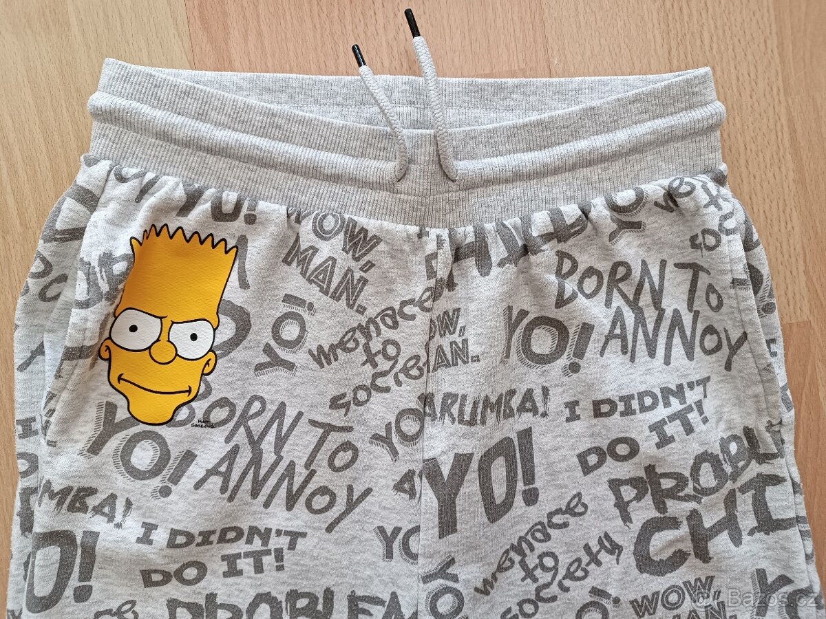 Bavlněné tepláky Simpsons, vel. 10-12 let - 6