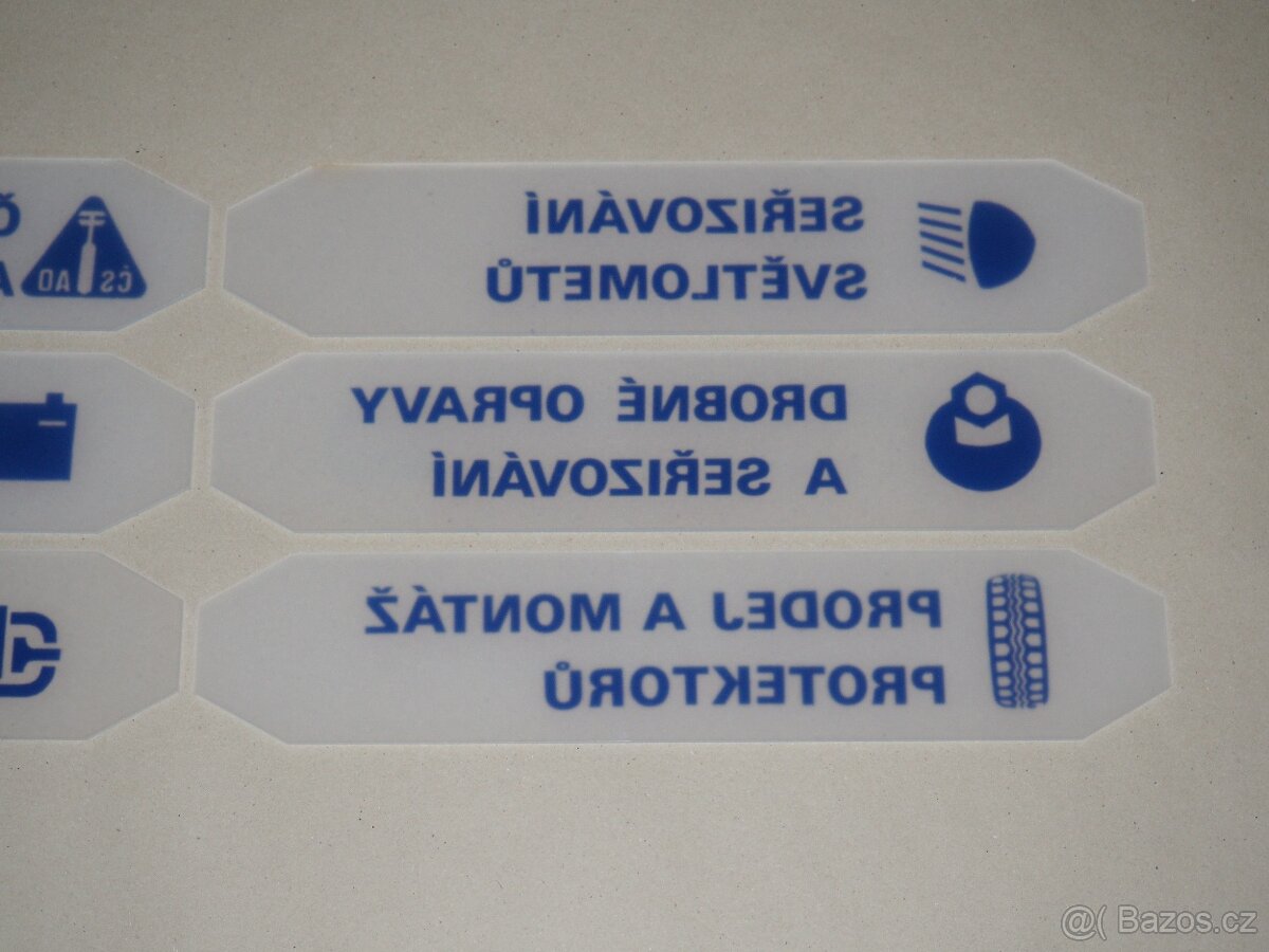 ČSAO cedulky z opravny vozidel 80. léta - 6