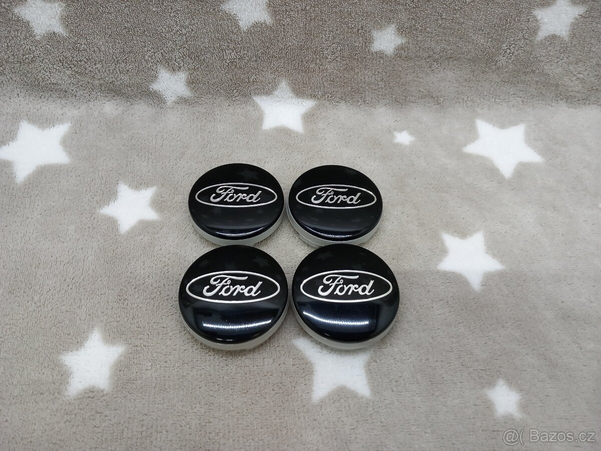 Středové krytky Ford, 54x52mm Černé - 6