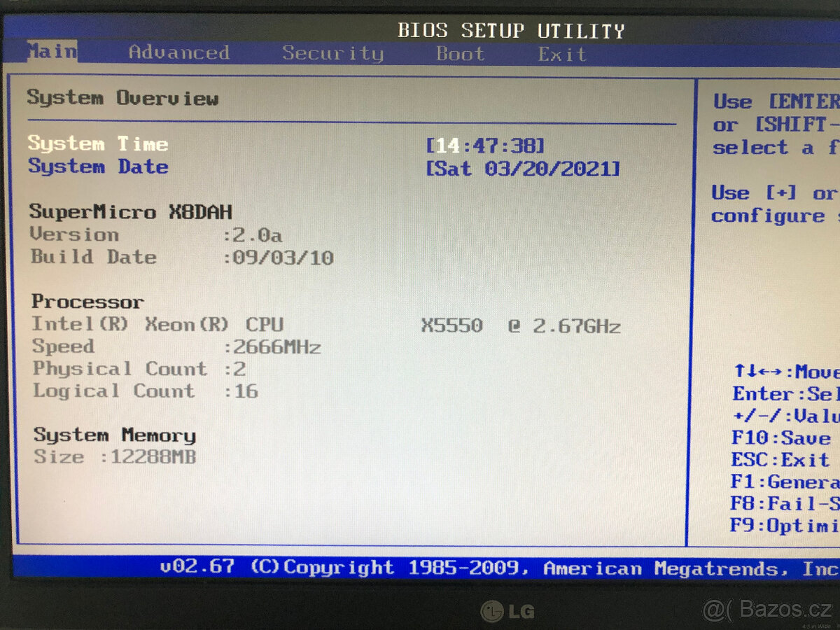 Supermicro X8DAH, 2x Xeon X5550, 12Gbram - 6