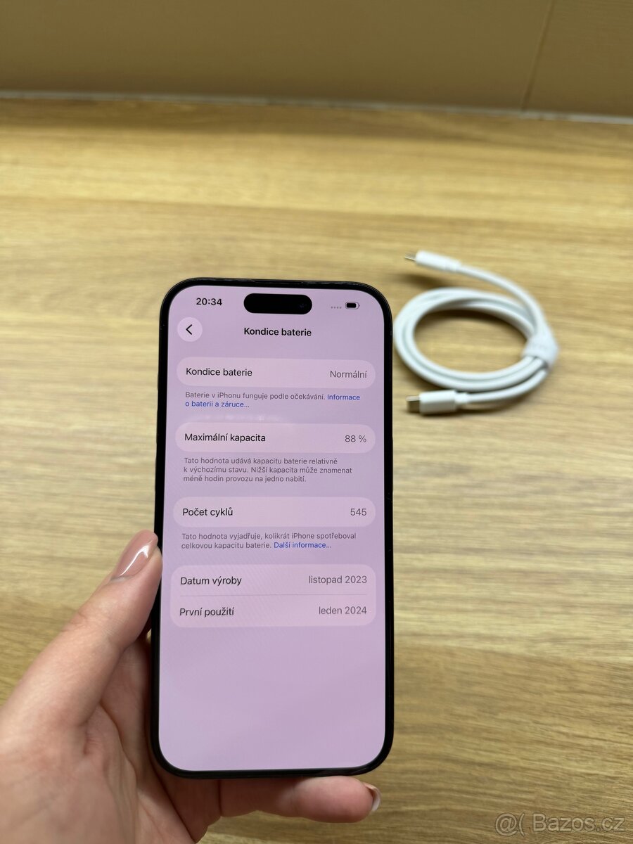 IPhone 15 Pro, 128GB, modrý titan - 6