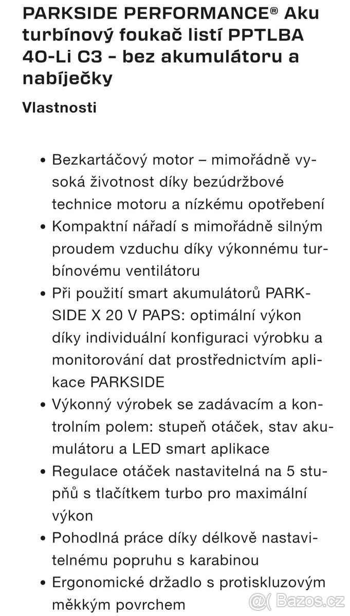 Aku turbínový foukač listí peformance - 6