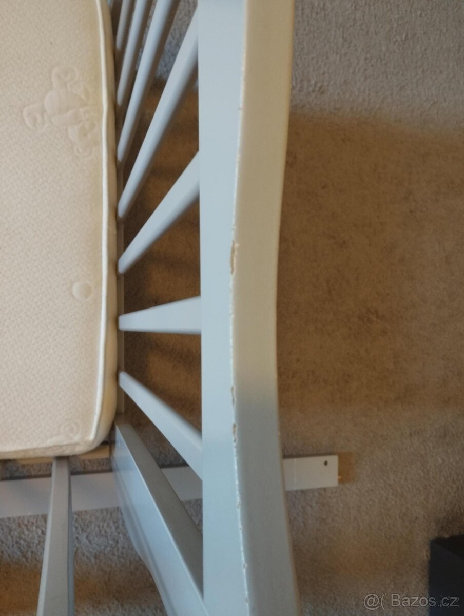 Dětská postýlka s matrací a nebesy - 6