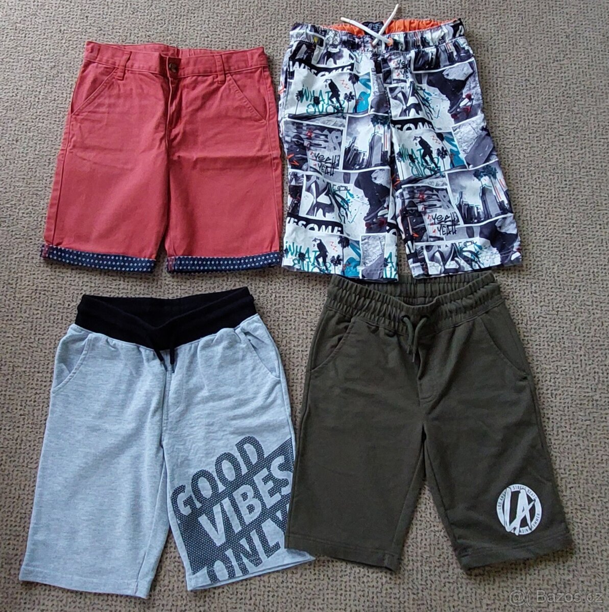 Riflové pružné chlapecké kraťasy, bavlněné 152/158/164 - 6