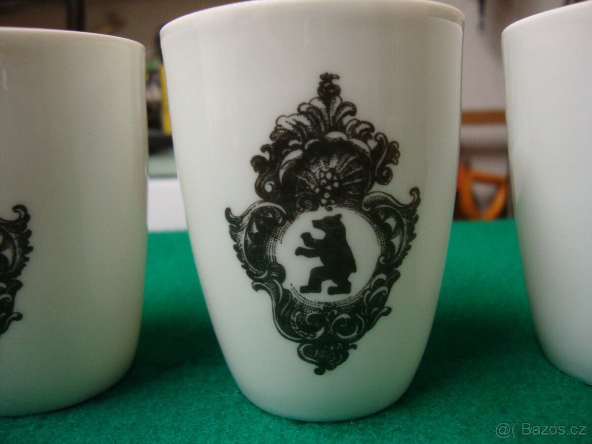 Starožitné porcelánové pohárky Berlín výroba Wallendorf top - 6