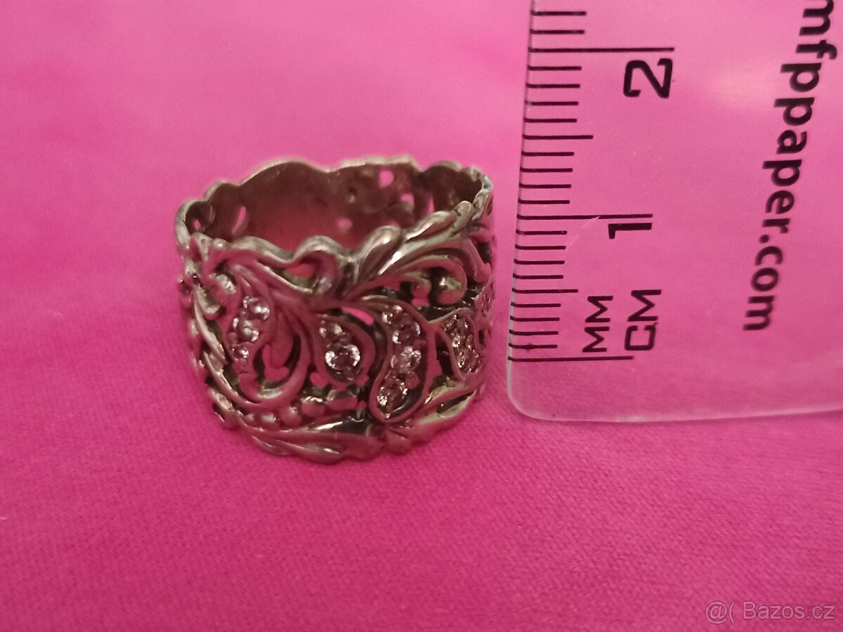 Prsten masivní stříbrný - 6