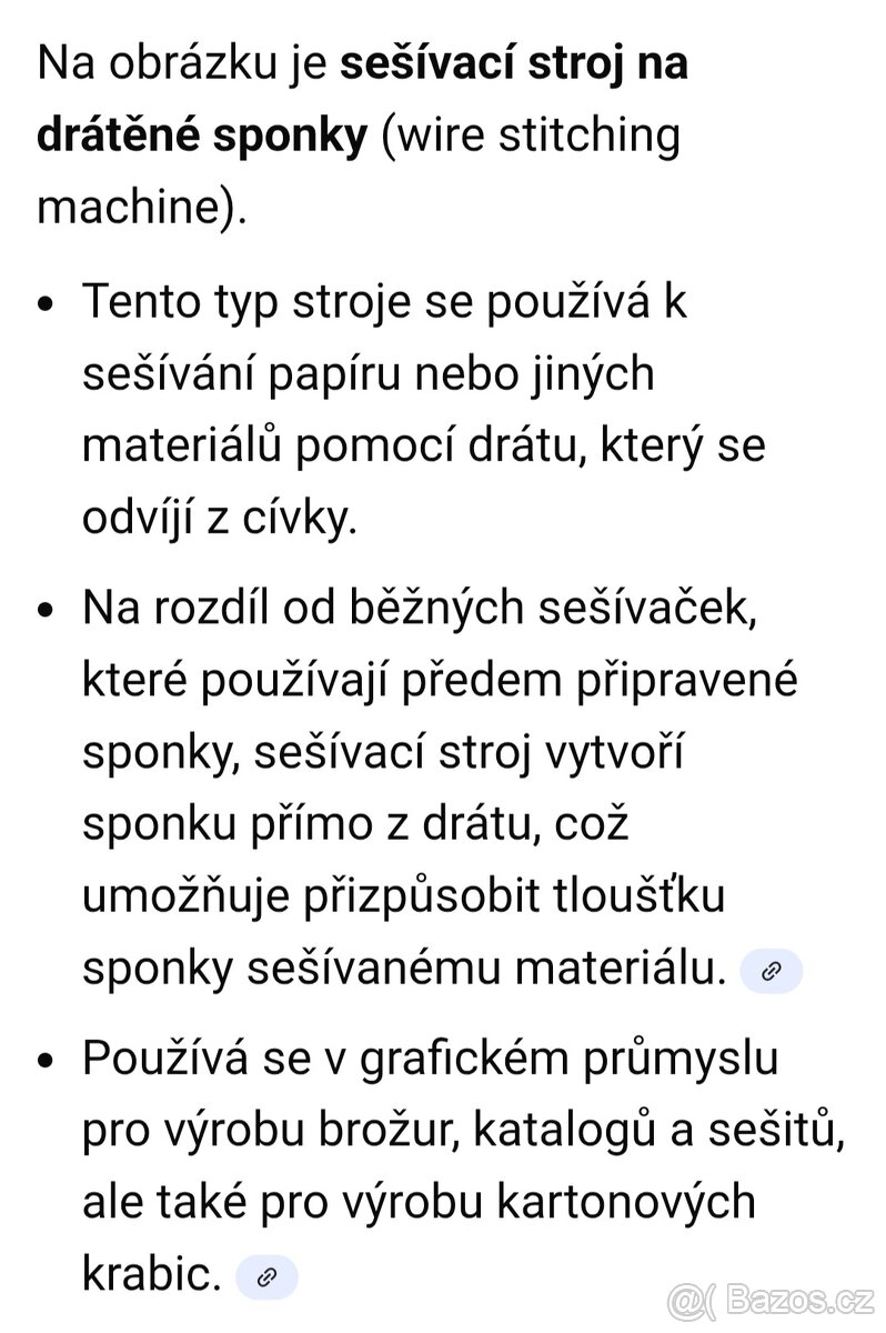 Sešívací stroj na drátěné sponky (drátošička) - 6