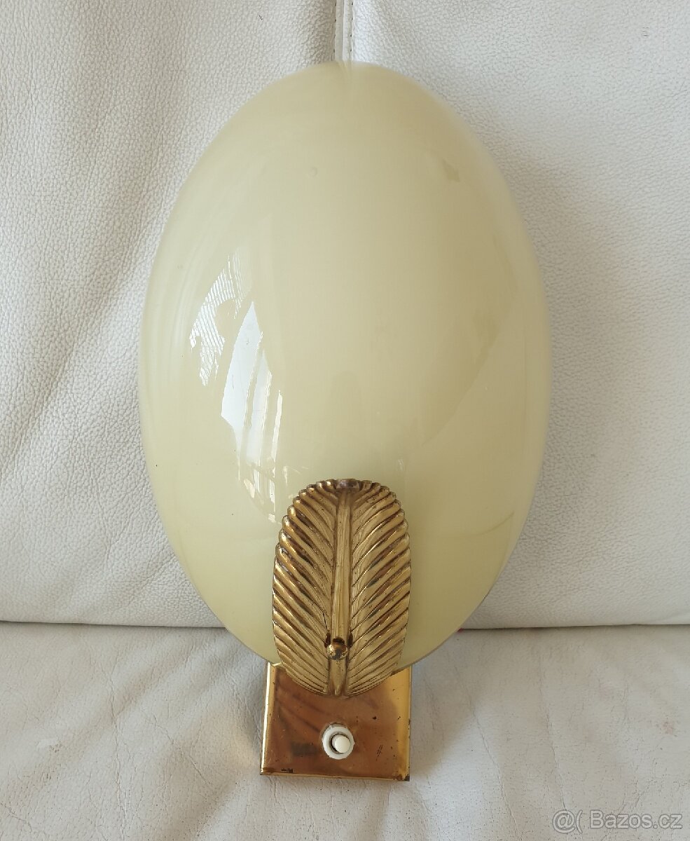 Starožitná nástěnná lampička mosaz unikátní design - 6