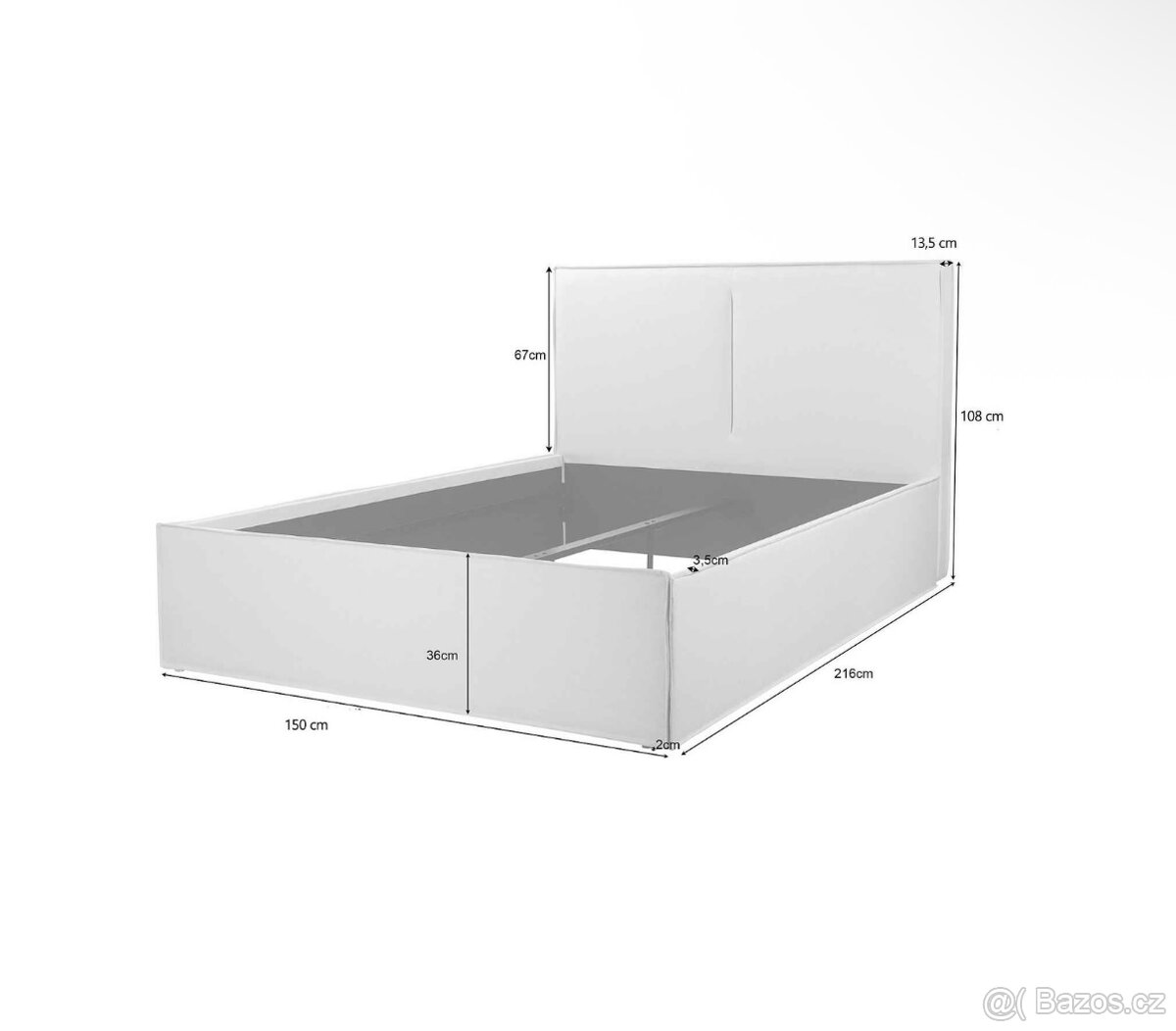 Postel rám 140x200 Hamar NOVÝ 2. jakost - 6