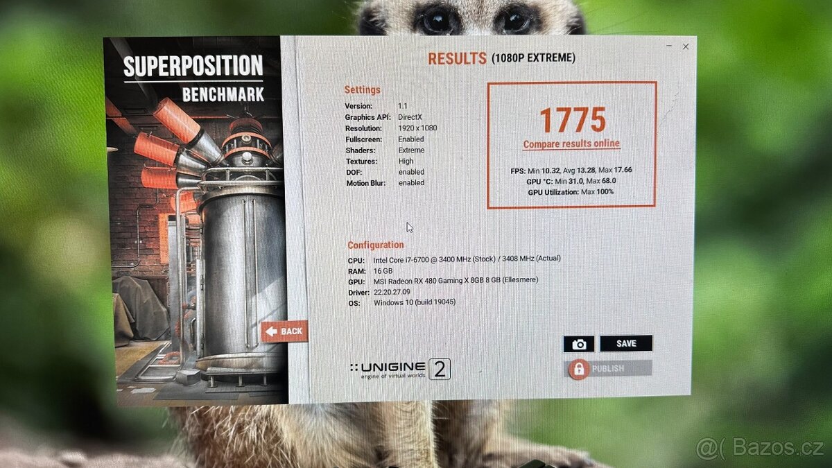 GPU MSI RX 480 GAMING X 8 GB - 6