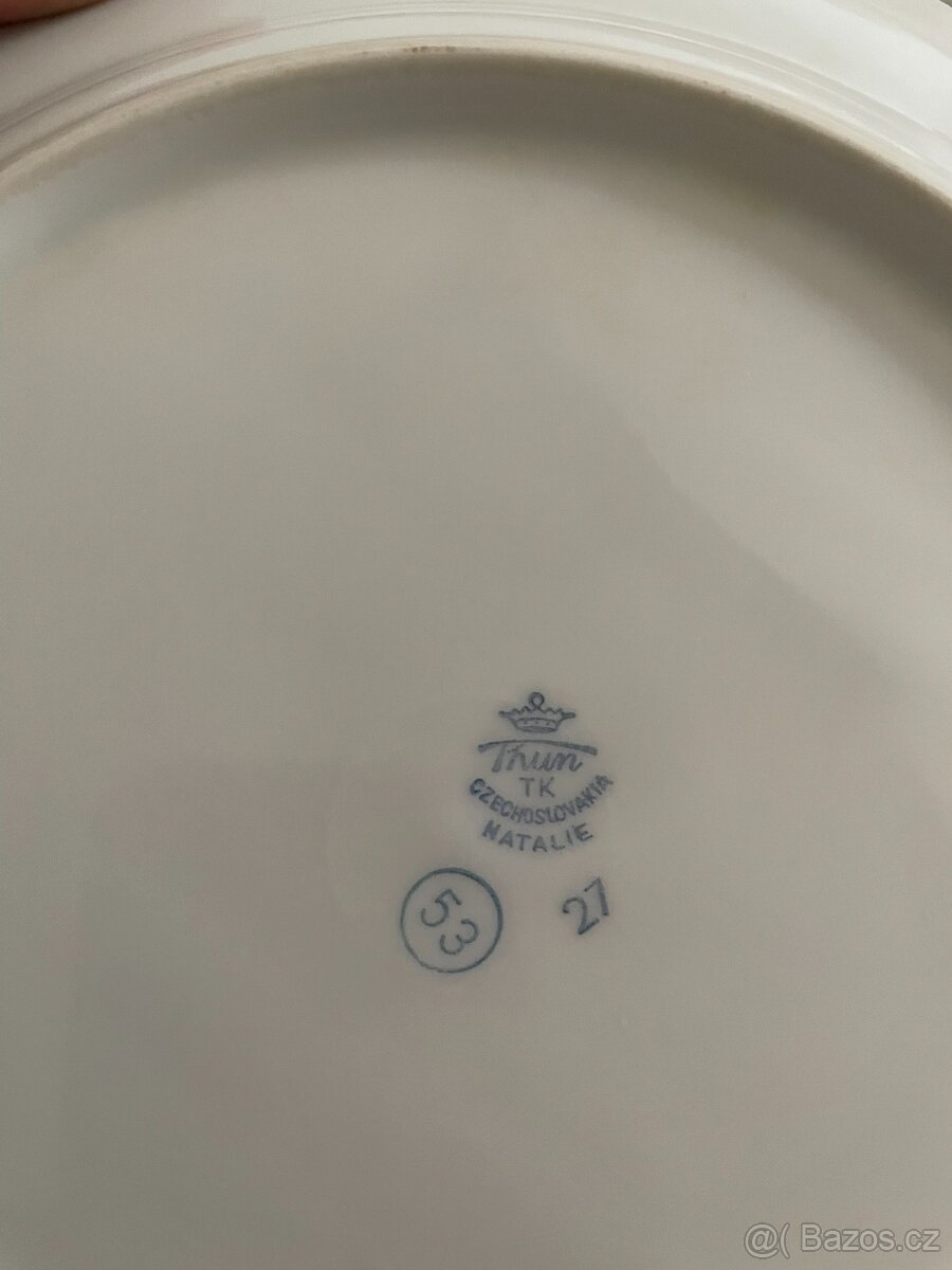 Porcelánový set talířů Thun - Československo - 6