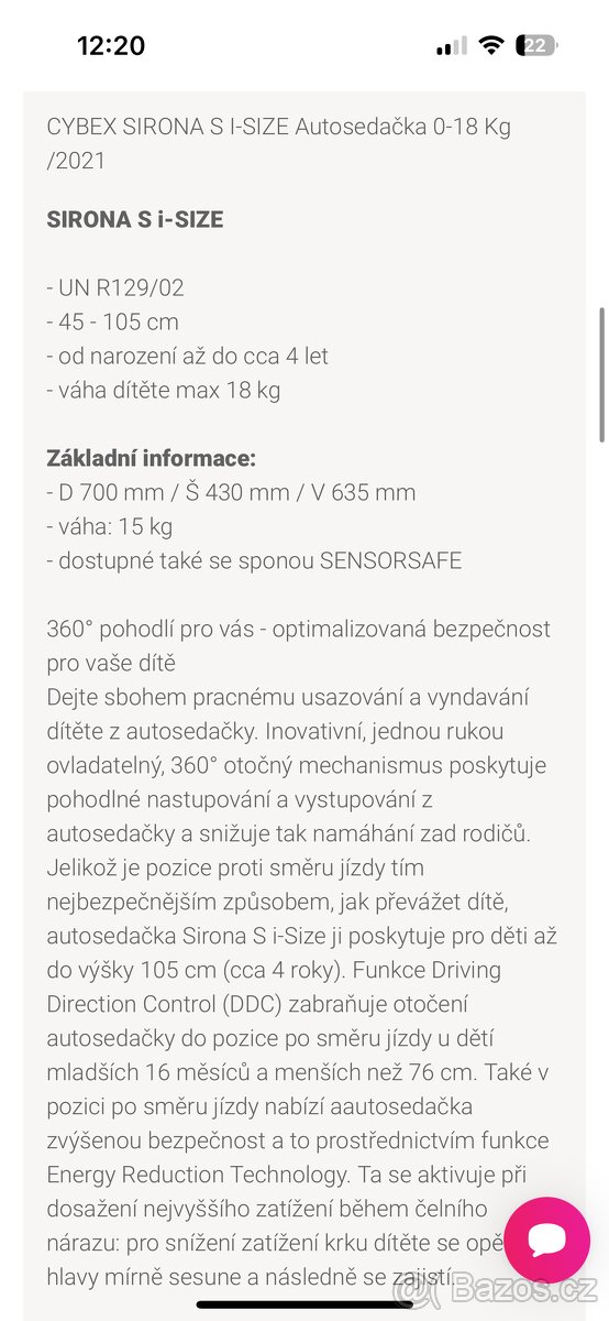 Cybex autosedacka - 6