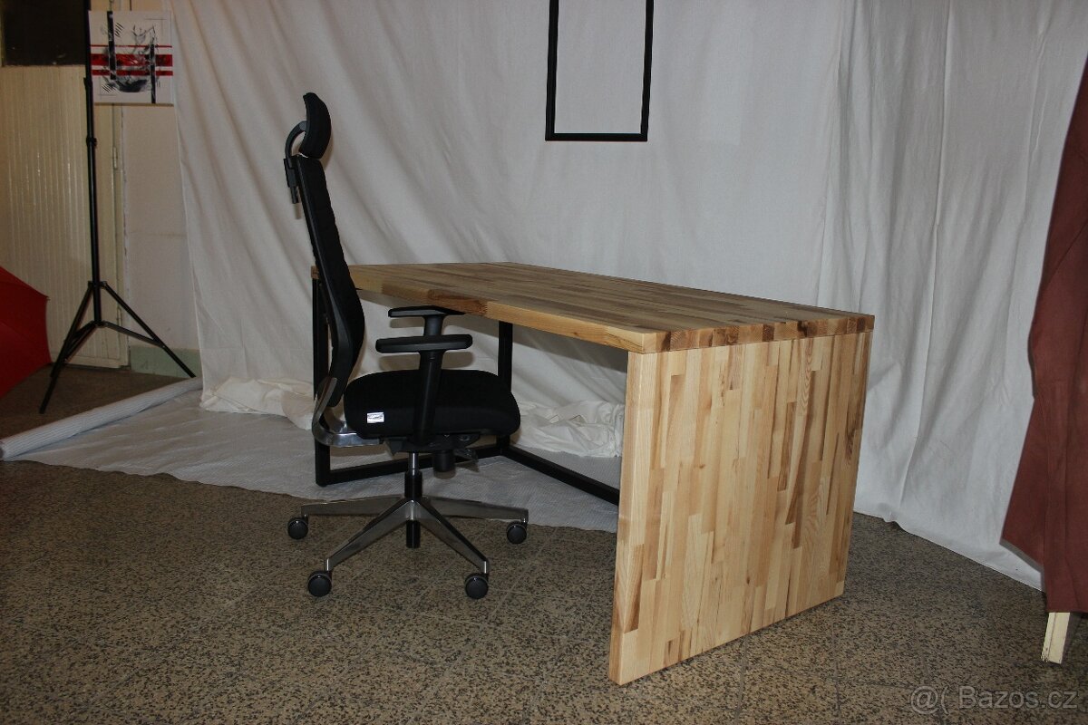 Kancelářský stůl + kontejner - ČERNÁ - 6
