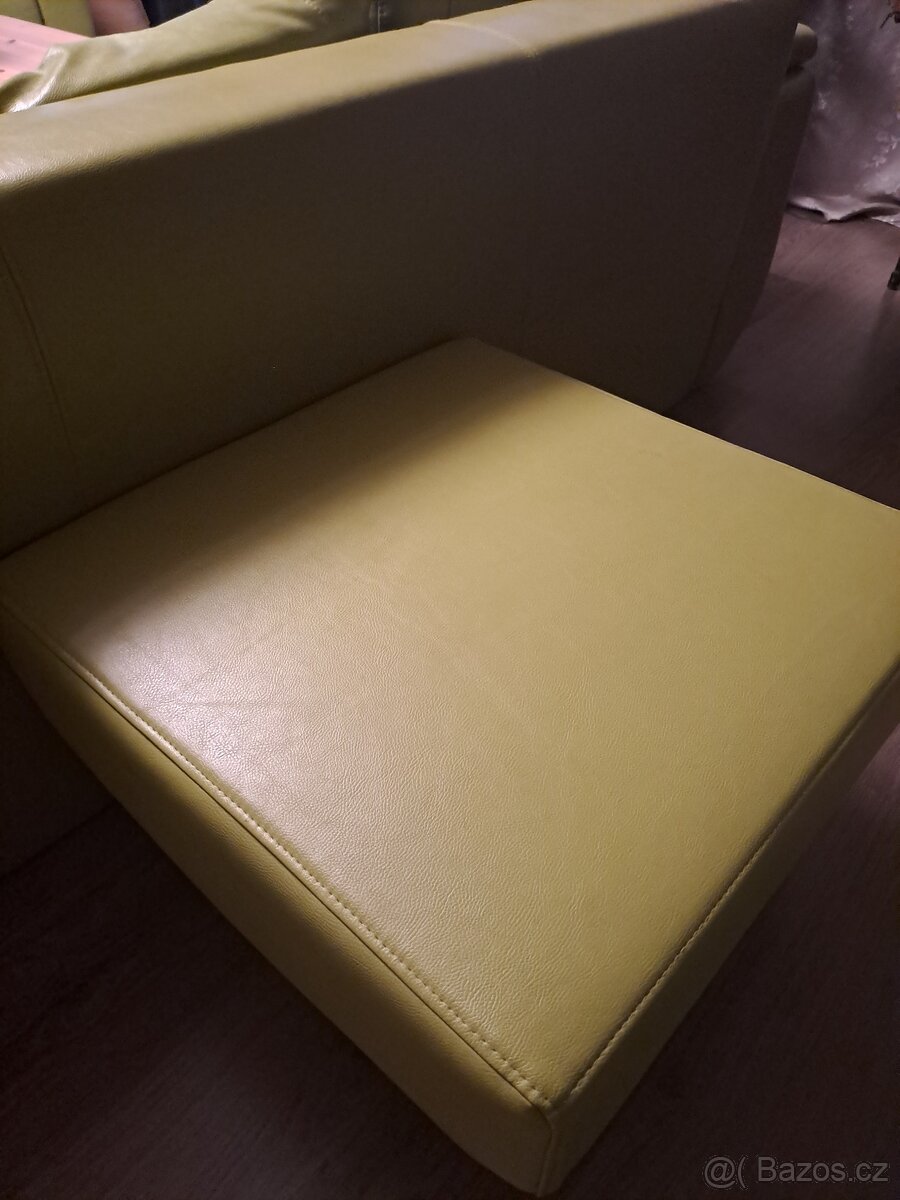Rozkládaci koženková sedačka - 6