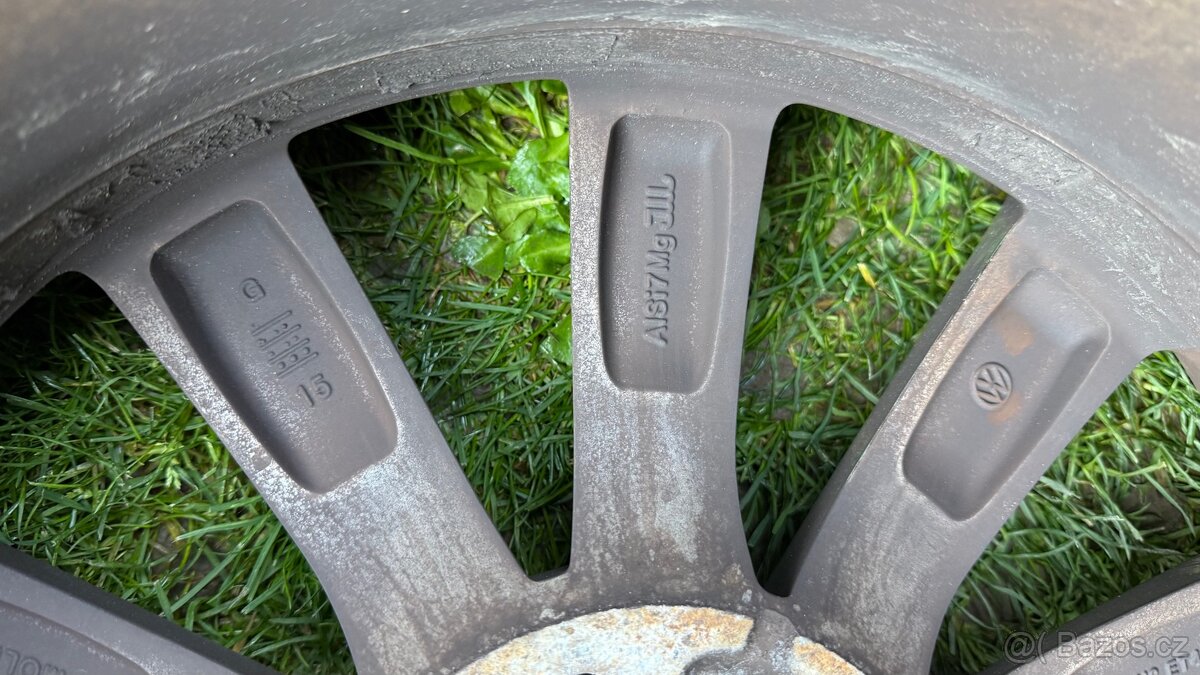 Alu kola 5x112 r 17 VW Passat b8 a letní pneu 215/55/17 - 6