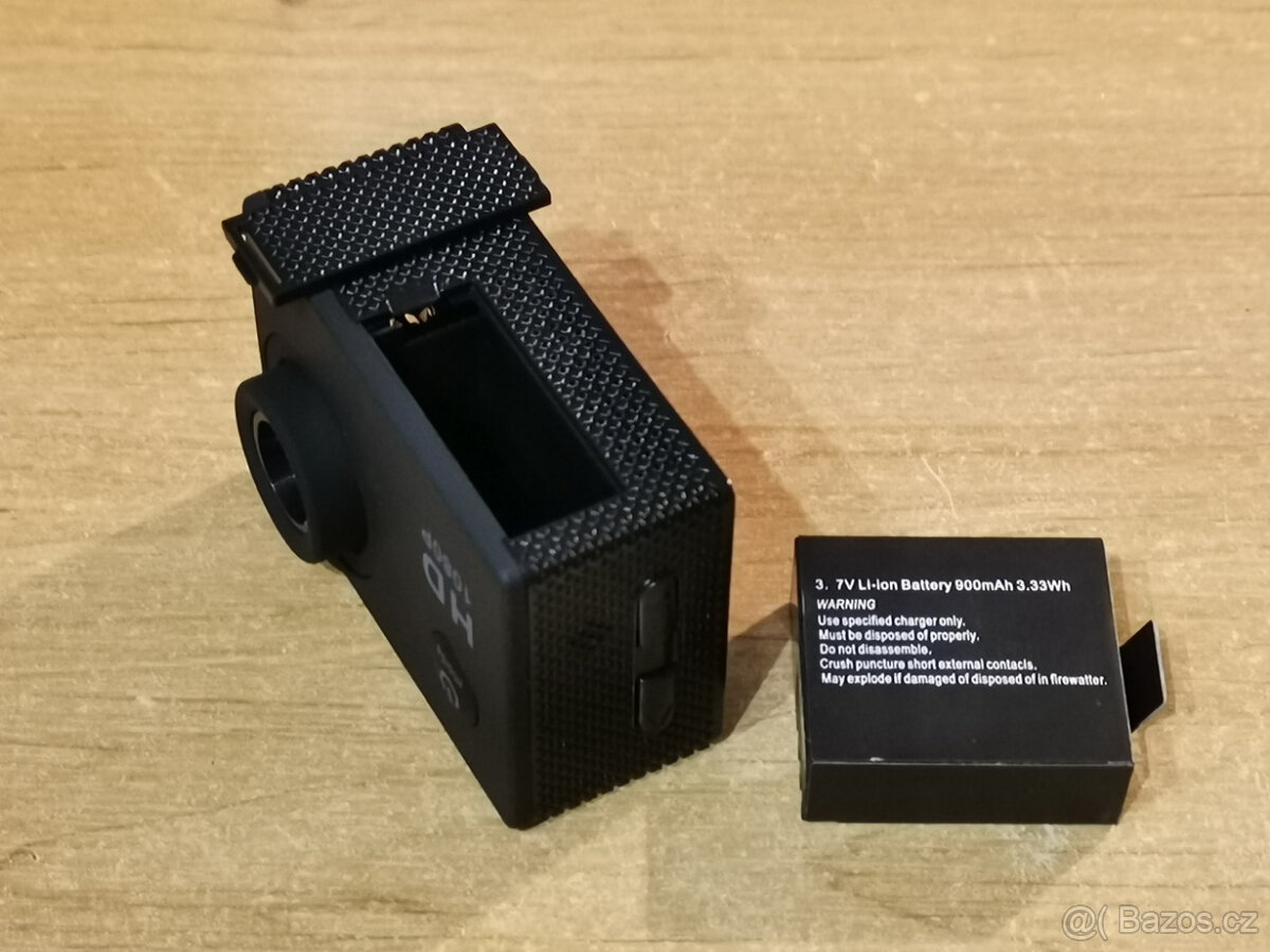 Akční kamera FullHD voděodolná, nová, komplet příslušenství - 6