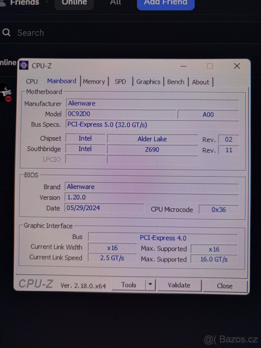 Herní PC Alienware Aurora R13 RTX 3080 i7 32gb ddr5 - 6