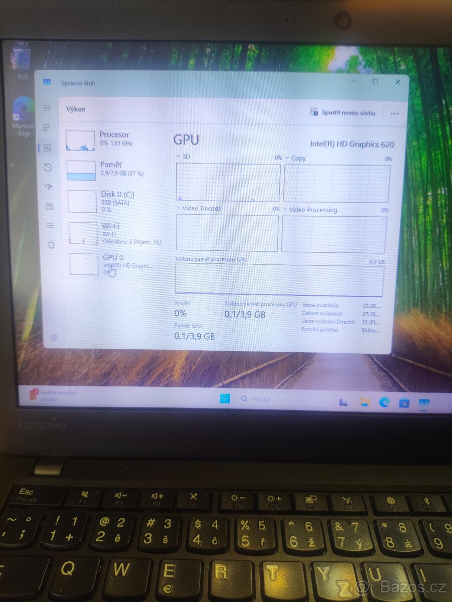 Notebook Lenovo ThinkPad X270 ve skvělém stavu Windows 11 pr - 6
