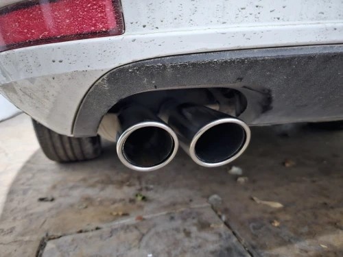 NEREZOVÉ a ČIERNE koncovky na výfuk - dvojitá koncovka - 6