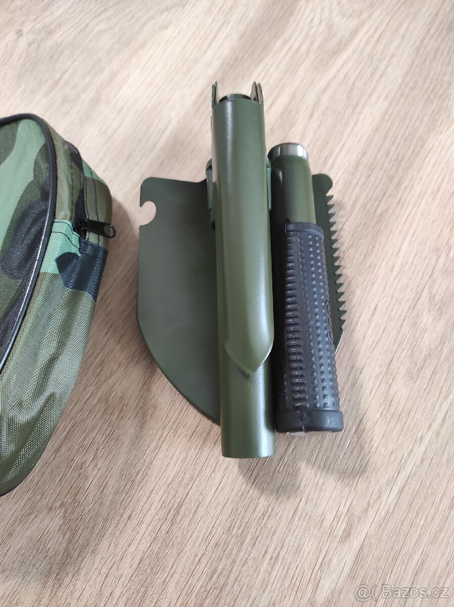 Multifunkční vojenská skládací lopata/krumpáč/dloubák - 6