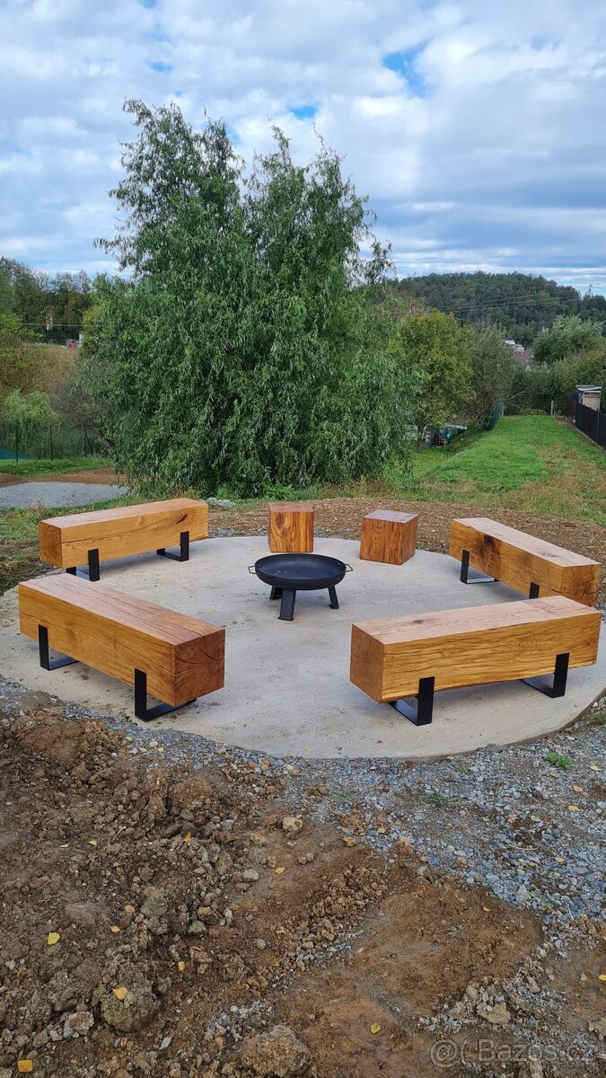 Zahradní lavice k ohništi - 6