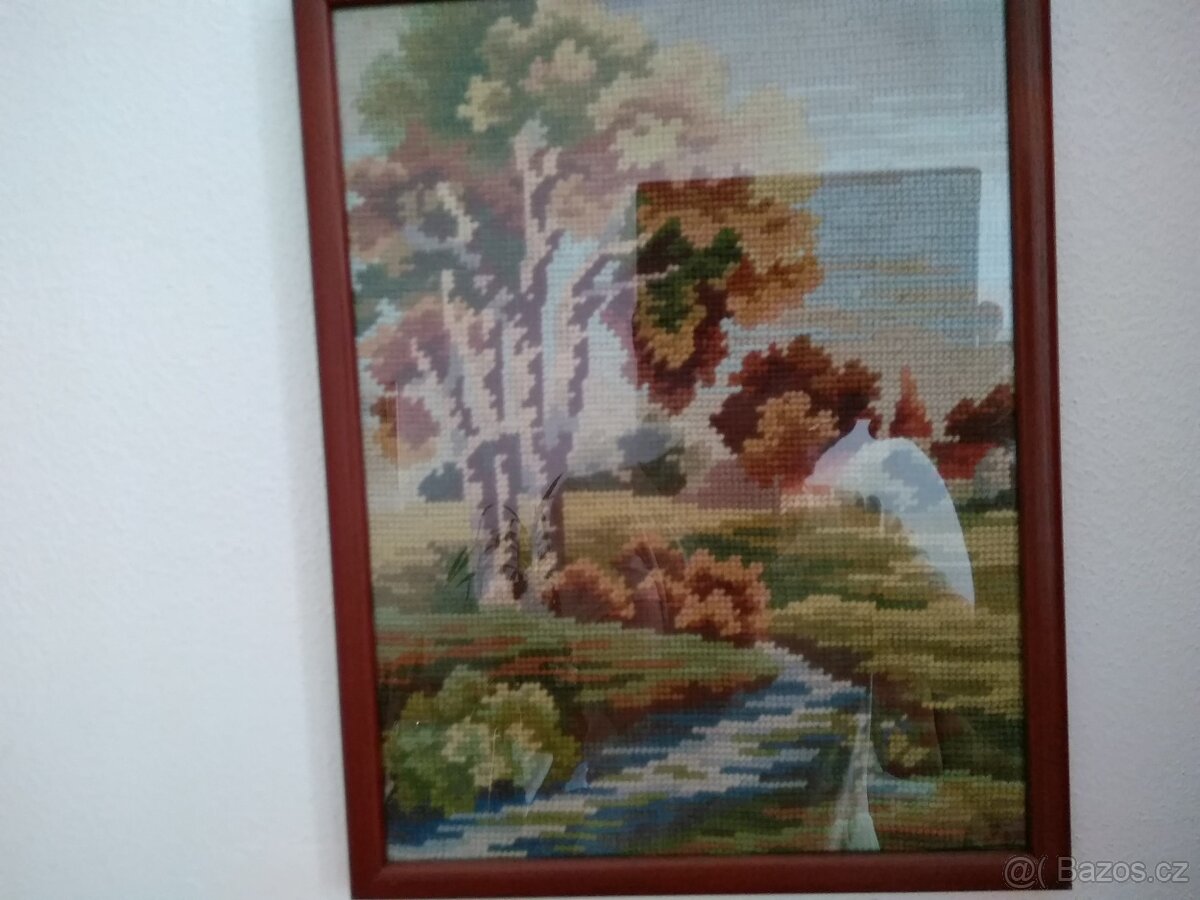 Obrazky drobná výšivka krajina - 6