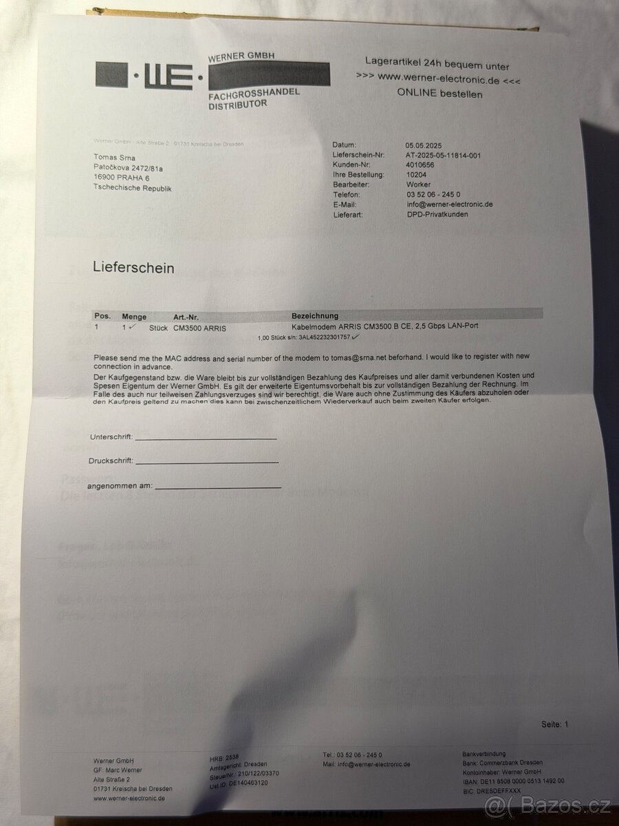 Arris CM3500 DOCSIS modem - 6