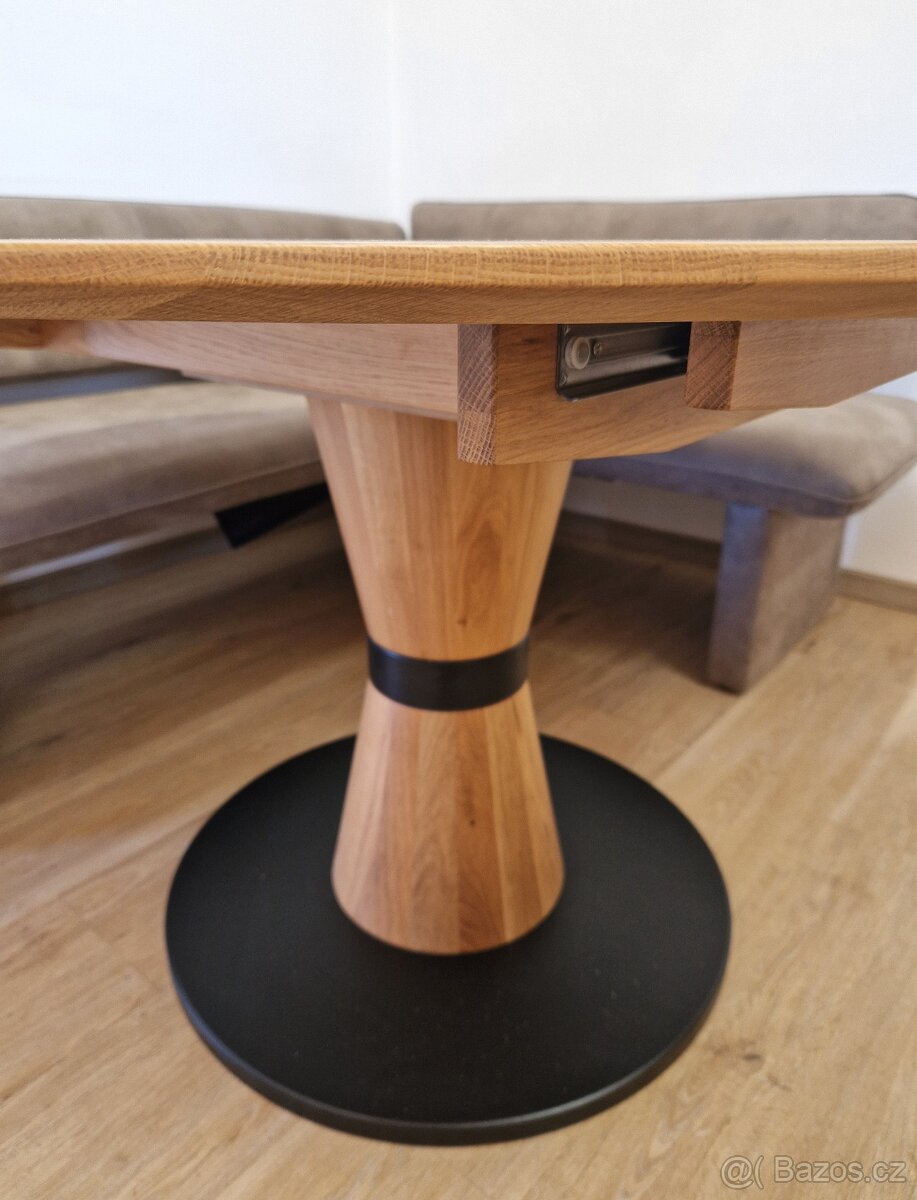 Sleva - Nový rozkládací stůl dub masiv 130+40 cm - 6