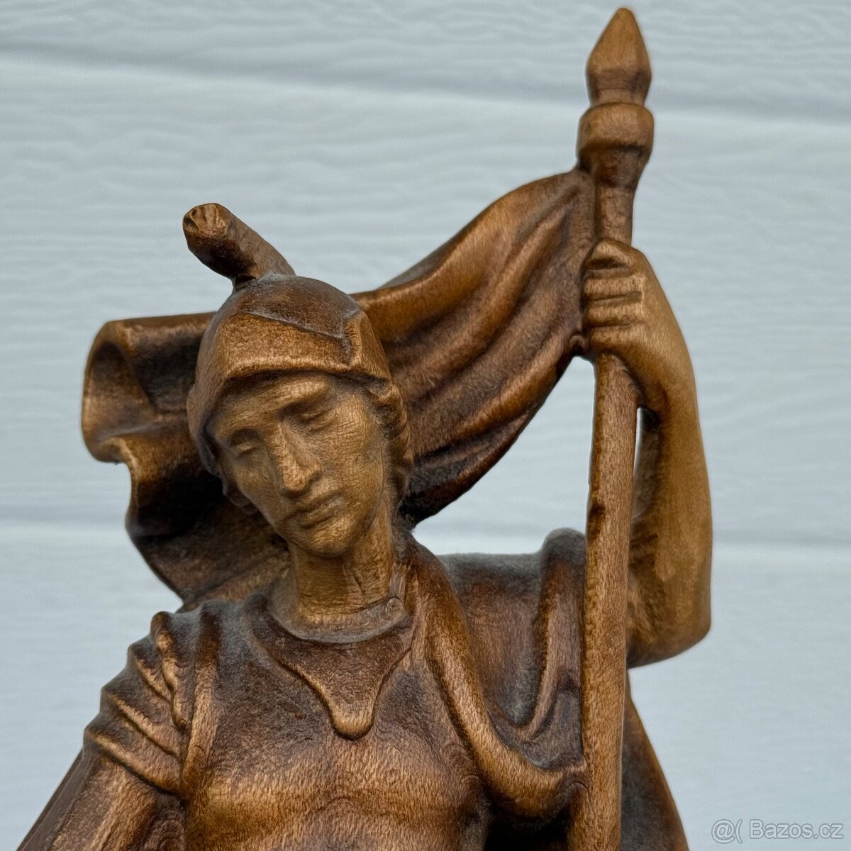 Dřevěná socha Svatý Florián pěkné detaily - 6