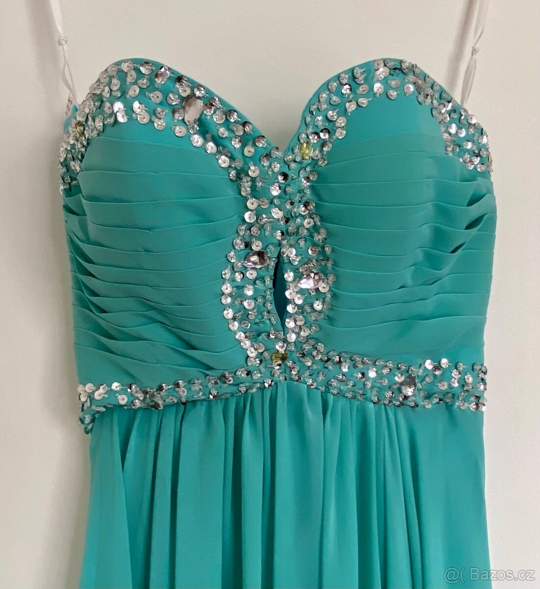 Krásné tyrkysové šaty - 6