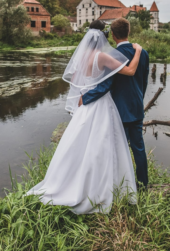 Svatební šaty Elody vel. S, spodnička,závoj,podvazek zdarma - 6