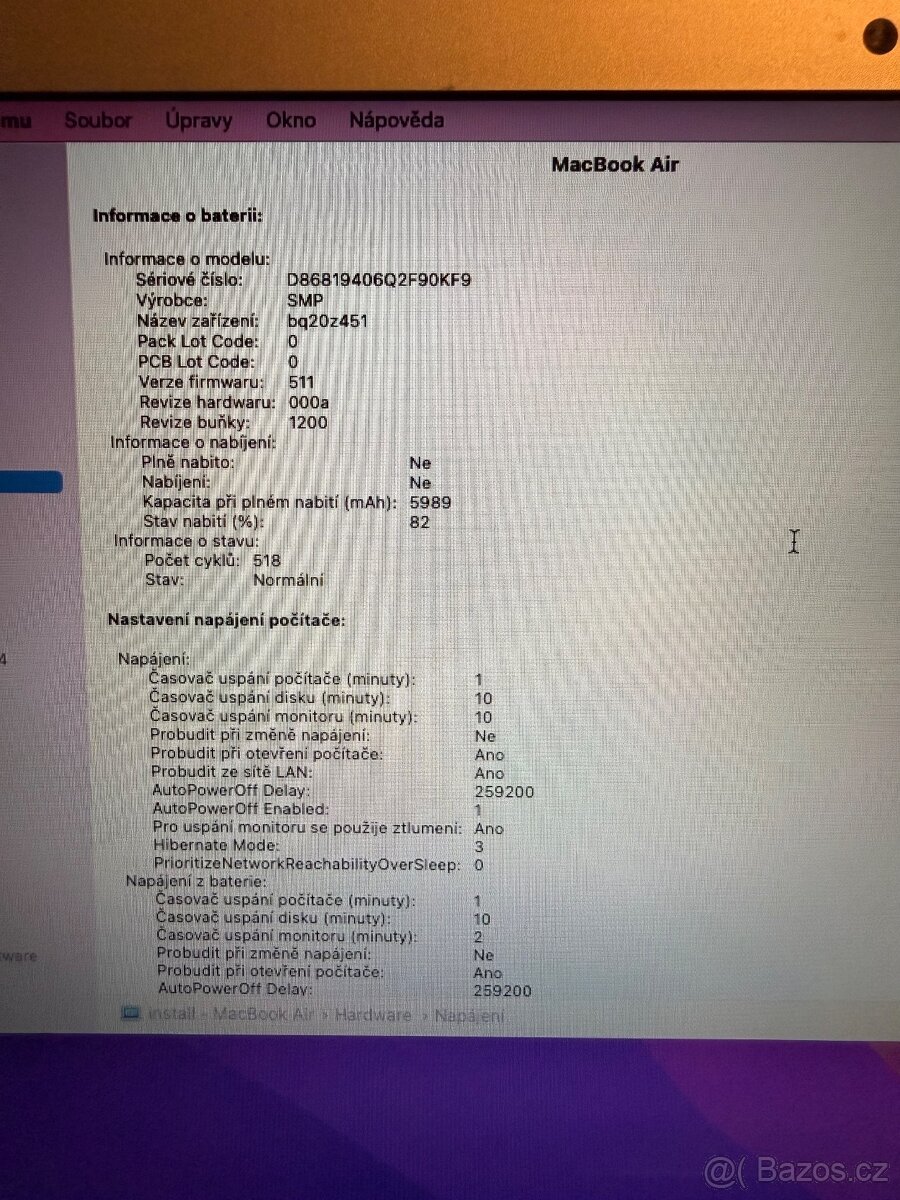 P: Macbook Air 2017, i5/8GB/128GB - 6