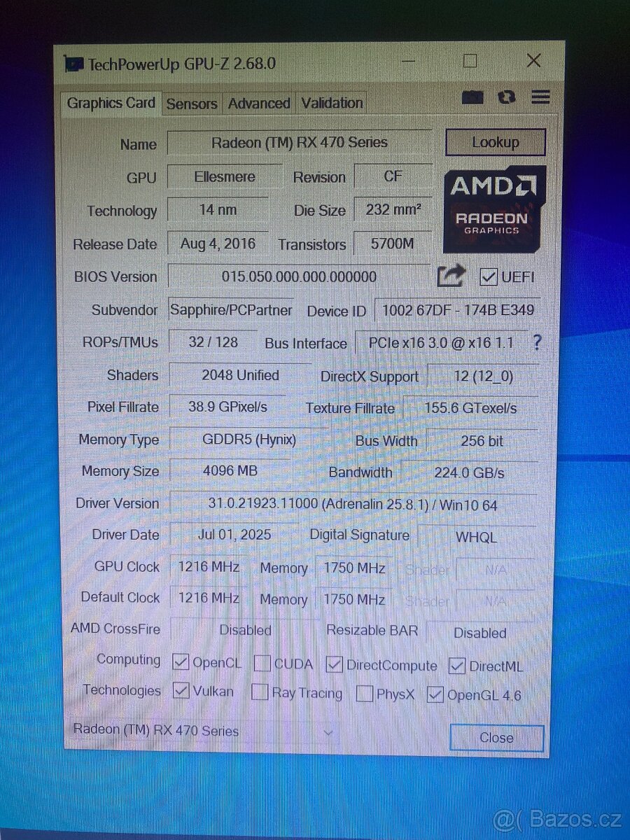 Herní PC i5, 8GB RAM, RX 470, NOVÁ CASE - 6