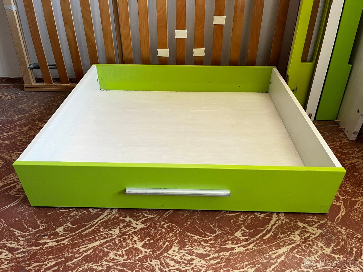 Dětská vyvýšená postel + postel + šuplík - 6