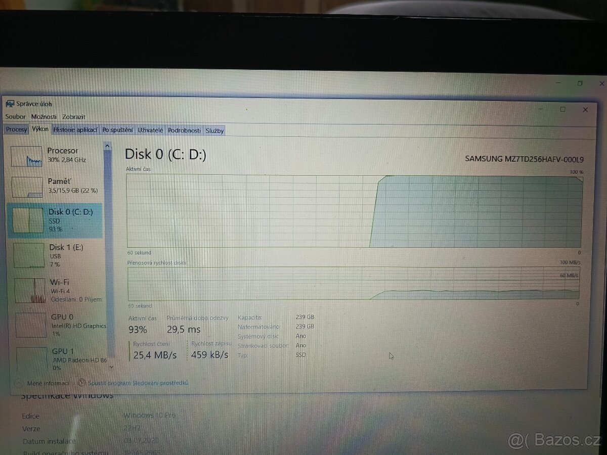 NB Lenovo Thinkpad S540; 15,6" LCD dotykový; Intel+SSD - 6
