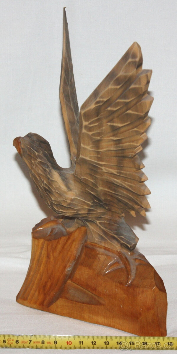 soška Orel dřevo, dřevěná socha, dřevěnou figura, figurka - 6