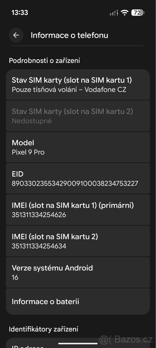 Google Pixel 9 Pro Obsidian 256GB - 6